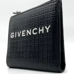 GIVENCHY ジバンシー 折り財布 二つ折り ロゴ ブラック レザー