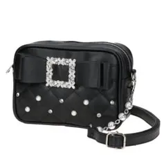 《訳あり》NOEMIE お嬢さんビジューリボンショルダーバッグ ノエミー バッグ