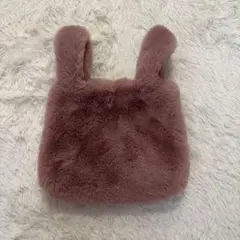 ハンドバッグ　ファー　ピンク