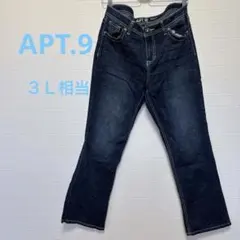 APT.9 Bootcut レディース ダークブルーデニム ３Ｌ相当