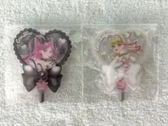 うちわ型クリアカード　ズキューン　キッス