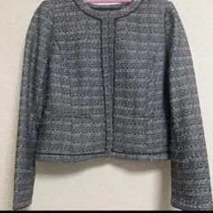 ✨美品✨ノーカラーツイードジャケット　Mサイズ　オケージョン、フォーマル