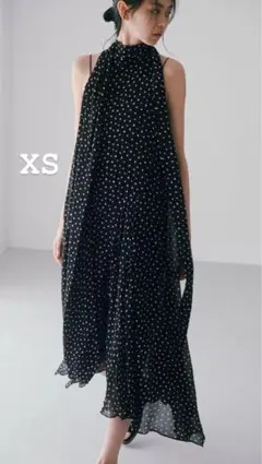 【ZARA】ZW COLLECTIONホルターネックドット柄ワンピース XS