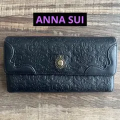 【美品】アナスイ ヴィンテージローズ 長財布 ブラック 本革のサムネイル