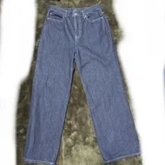 ユニクロ　ワイドストレートデニム　紺　28（71cm）