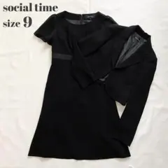 social time ジャケット ワンピース フォーマルセット 黒 9号