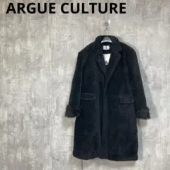 新品【ARGUE CULTURE】　ボアロングコート　フェイクファー　M