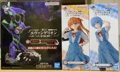 【新品未開封】エヴァ初号機咆哮！初号機、アスカ、レイ、フィギュア3点！おまけ付き