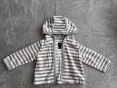 babyGap フード付きアウター 12-18ヶ月⭐︎ボーダー/グレー・ホワイト