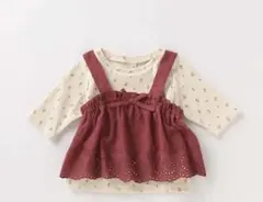 最終価格petit main スカラップレースビスチェ×花柄Tセット　120