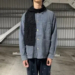 vintage black mesh design muffler sullenのサムネイル