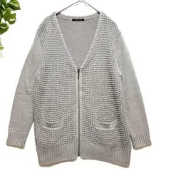 1751 バンヤードストーム Ｖネックカーディガン　ニット　フルジップ　綿混　S