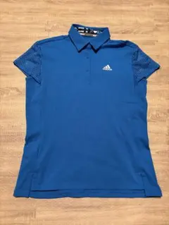 adidas golf レディース ポロシャツ 半袖 青 Mサイズのサムネイル