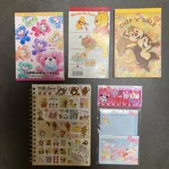 【５個セット：当時もの多数：平成レトロ】懐かしいメモ帳 レターセット ノート