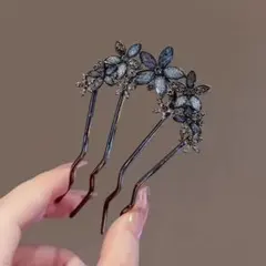 花モチーフかんざし　簪　髪飾り　ヘアアクセサリー　ヘアピン