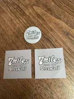 7miles アンティークショップ　ステッカー2枚 缶バッチ