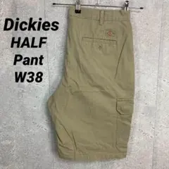 ディッキーズ　ハーフパンツ　ショーツ　カーゴ　ベージュ　古着　W38