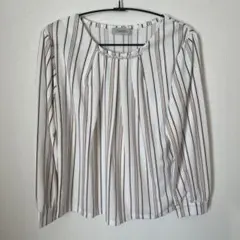 hareiro ストライプブラウス M ホワイト