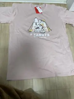 本日限定PEANUTS キャンプデザイン Tシャツ M ピンクベージュ