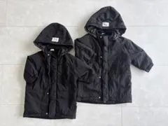 ブラックダウンコート2着セット 80.95㌢