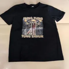 TUNG TUNG TUNG SAHUR Tシャツ 9-10Y 黒