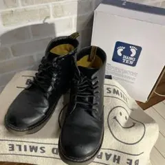 HANG TEN 黒　レザーブーツ　レースアップ　23cm 卒業式　マーチン系