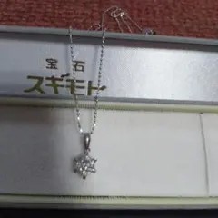 大粒 PTダイヤモンドネックレス1.002ct 鑑定書 チェーン K18WG