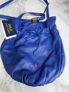 新品未使用　ポロラルフローレン　バック　ポニーポーチ　巾着型　レザー