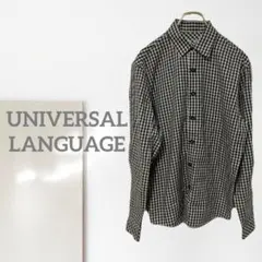 n3【ユニバーサルランゲージ】ギンガムチェックシャツ/綿100% 人気 定番