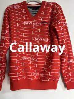 Callaway ゴルフウェア　Vネックセーター M レッド