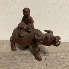 ブロンズ 牛と子供の彫刻 約30cm 高さ25cm - メルカリ