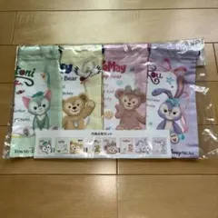ディズニーシー キャラクター　きんちゃく4枚セット