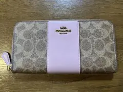 【箱付・美品】COACH 長財布 シグネチャー