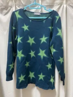Yves Saint Laurent 星柄 ラメ長袖ニットセーター
