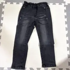 BREEZE ブリーズ　ブラック　デニム風パンツ 110 ボトムス　ストレッチのサムネイル