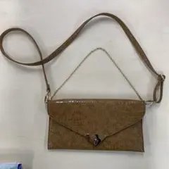 【新品】クロコダイル　ベージュ　ハンドバッグ　肩掛け　斜め掛け