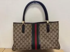 GUCCI グッチ トートバッグ GGキャンバス シェリーライン ハンドバッグ