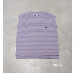 Moss Stitch Field N/S Pocket Tee 〈パープル〉