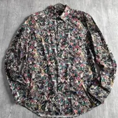 Z273 美品 日本製 Paul Smith 鉱石柄 長袖シャツ メンズL 総柄