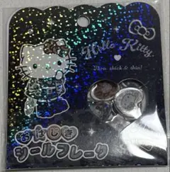 ハローキティ　おはじきフレークシール　おはじきシール　レオパード柄　ギャル
