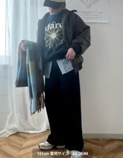 クラシカルエルフ 春 美シルエット ハイウエスト ルーズ デニム パンツ 黒