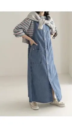 サムシング×フリークスストア　別注アイテム サロペット スカート