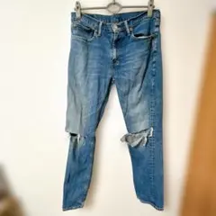希少ユーロ古着Levi's 511ポーランド製　ダメージ加工　W30L30