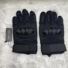 タクティカルグローブ 黒 ナックルガード付 サバゲー バイク 作業用 男女兼用のサムネイル
