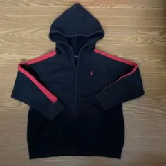 Ralph Lauren フード付きパーカー 110サイズ 黒/赤