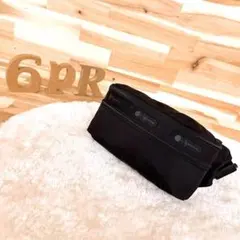 【レスポートサック】ソリッド コンパクト ボディバッグ ベルトバッグ 無地 黒