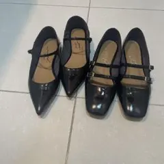 Le talonブラックフラットシューズエナメル