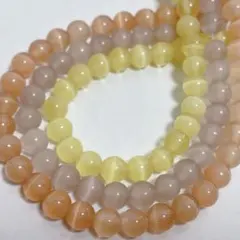 dr224/SALE！人工石◇キャッツアイ　約6mm3連