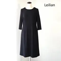 Mikapon様レリアン 黒 七分袖 ストレッチジャージー ワンピース 9