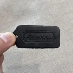 N001 ブラック オールドコーチ レザー タグ チャーム